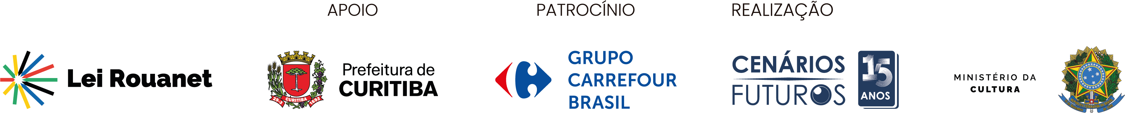 Patrocínio: Grupo Carrefour Brasil | Apoio: Prefeitura de Curitiba | Realização: Instituto Socioambiental Cenários Futuros, Ministério da Cultura, Governo Federal