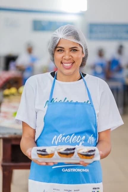 Aulas práticas de gastronomia tradicional no Núcleo Farmabase Ponte Nova